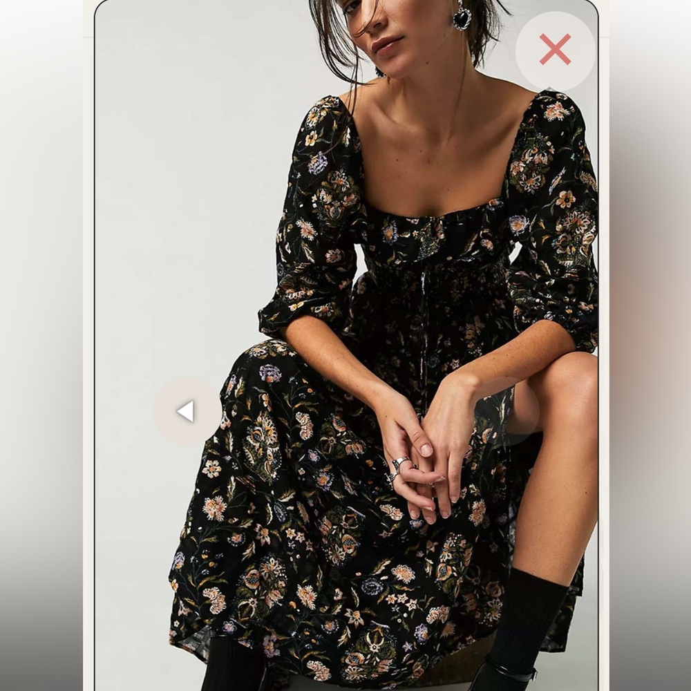 New with Tags: Free People Oasis Printed Midi Dress